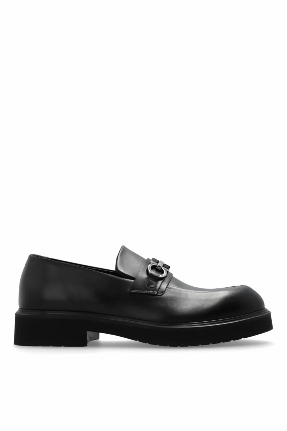 FERRAGAMO BLACK Fiorello loafers by FERRAGAMO
