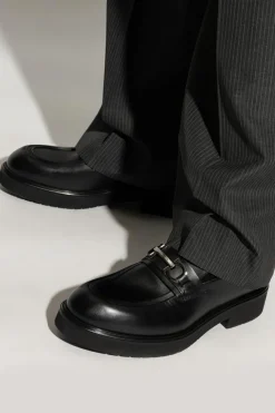 FERRAGAMO BLACK Fiorello loafers by FERRAGAMO