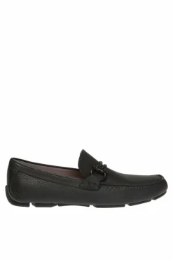 FERRAGAMO BLACK ‘Front 4’ moccasins