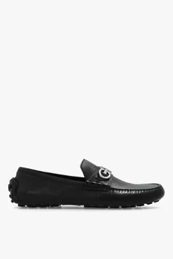 FERRAGAMO BLACK ‘Grazioso’ leather shoes