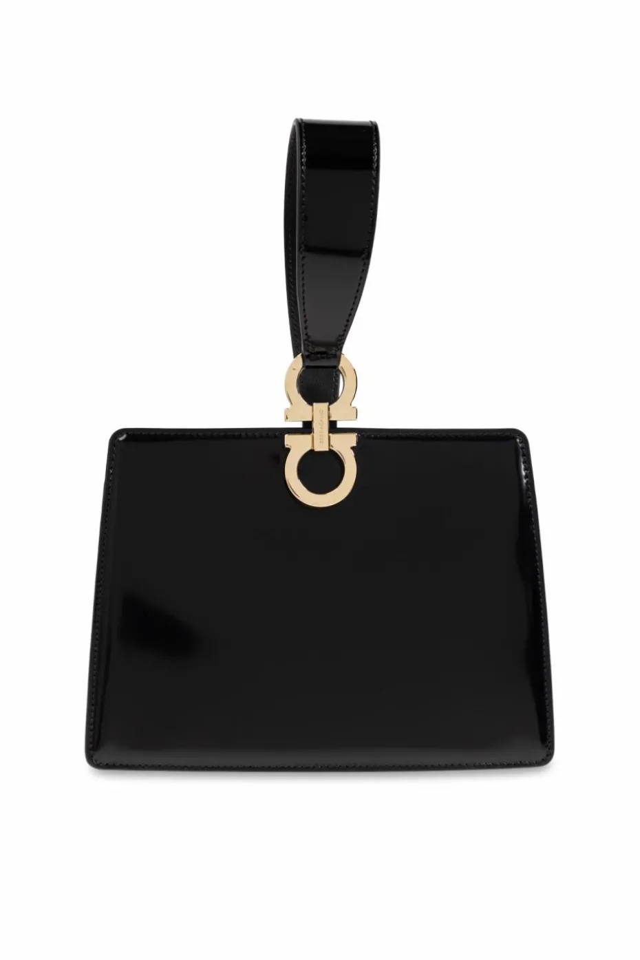 FERRAGAMO BLACK Handbag `Gancini Mini`