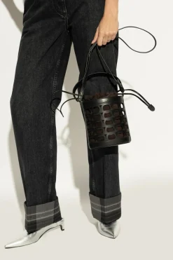 FERRAGAMO BLACK Handheld bucket bag