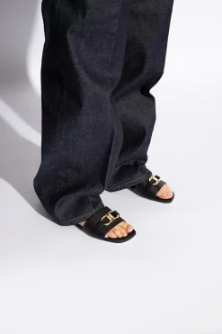 FERRAGAMO BLACK ‘Leah’ slides