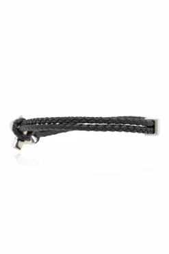FERRAGAMO BLACK Leather bracelet