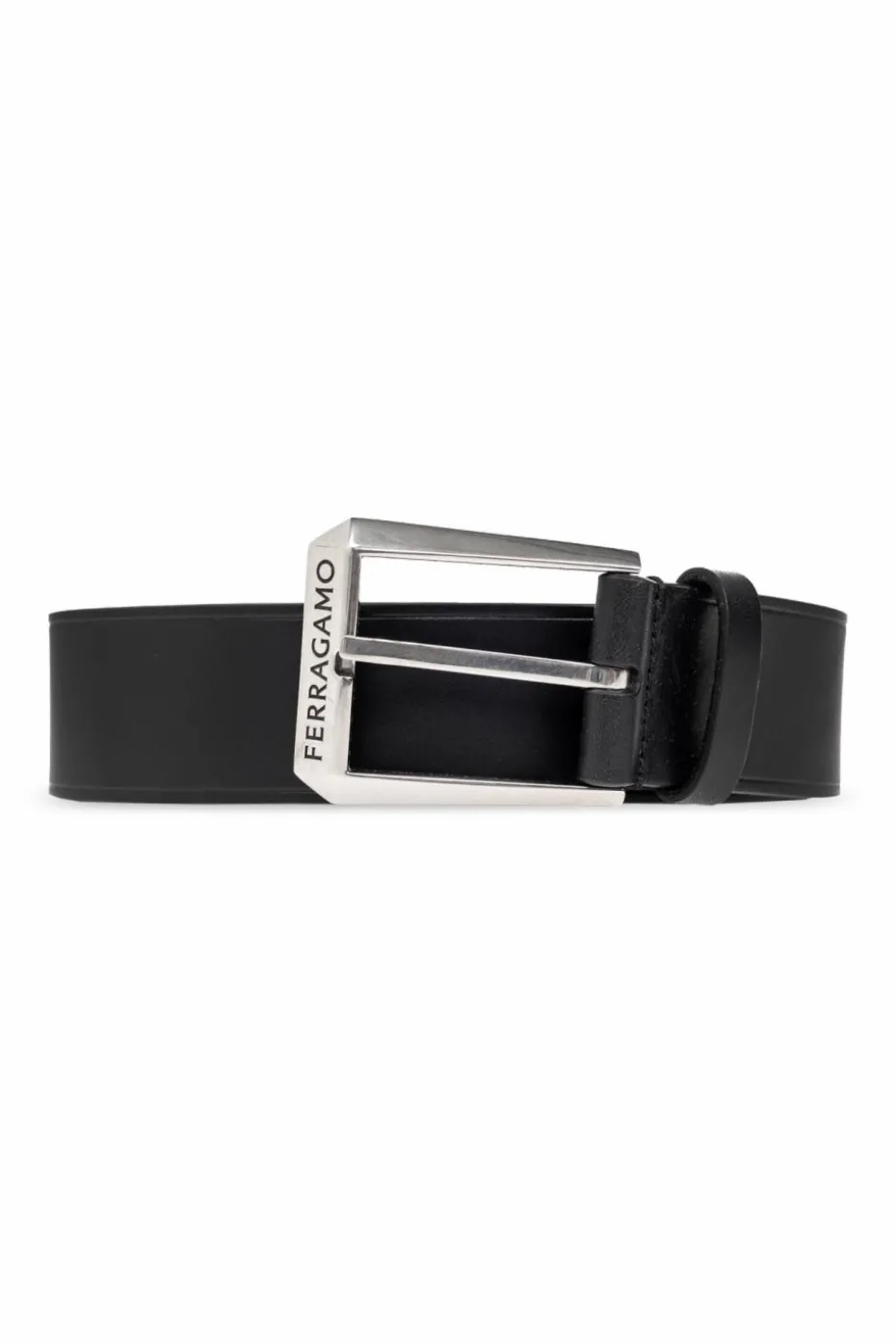 FERRAGAMO BLACK Leather belt