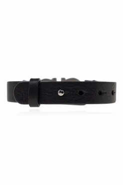 FERRAGAMO BLACK Leather bracelet