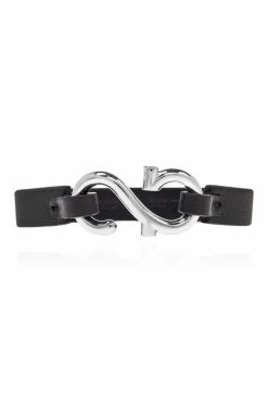 FERRAGAMO BLACK Leather bracelet