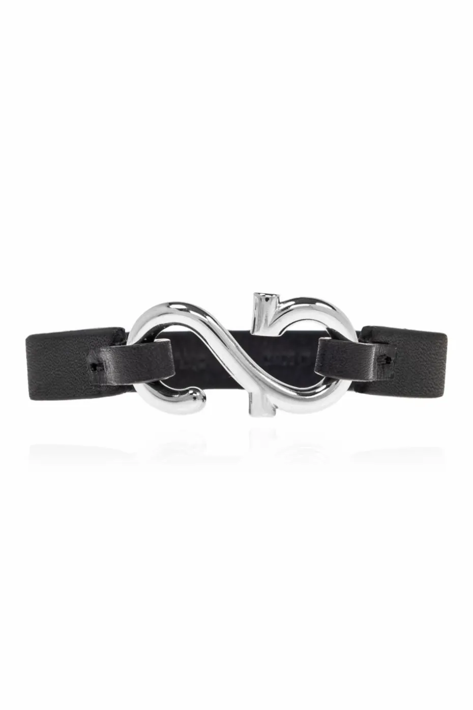 FERRAGAMO BLACK Leather bracelet