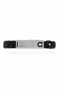 FERRAGAMO BLACK Leather bracelet