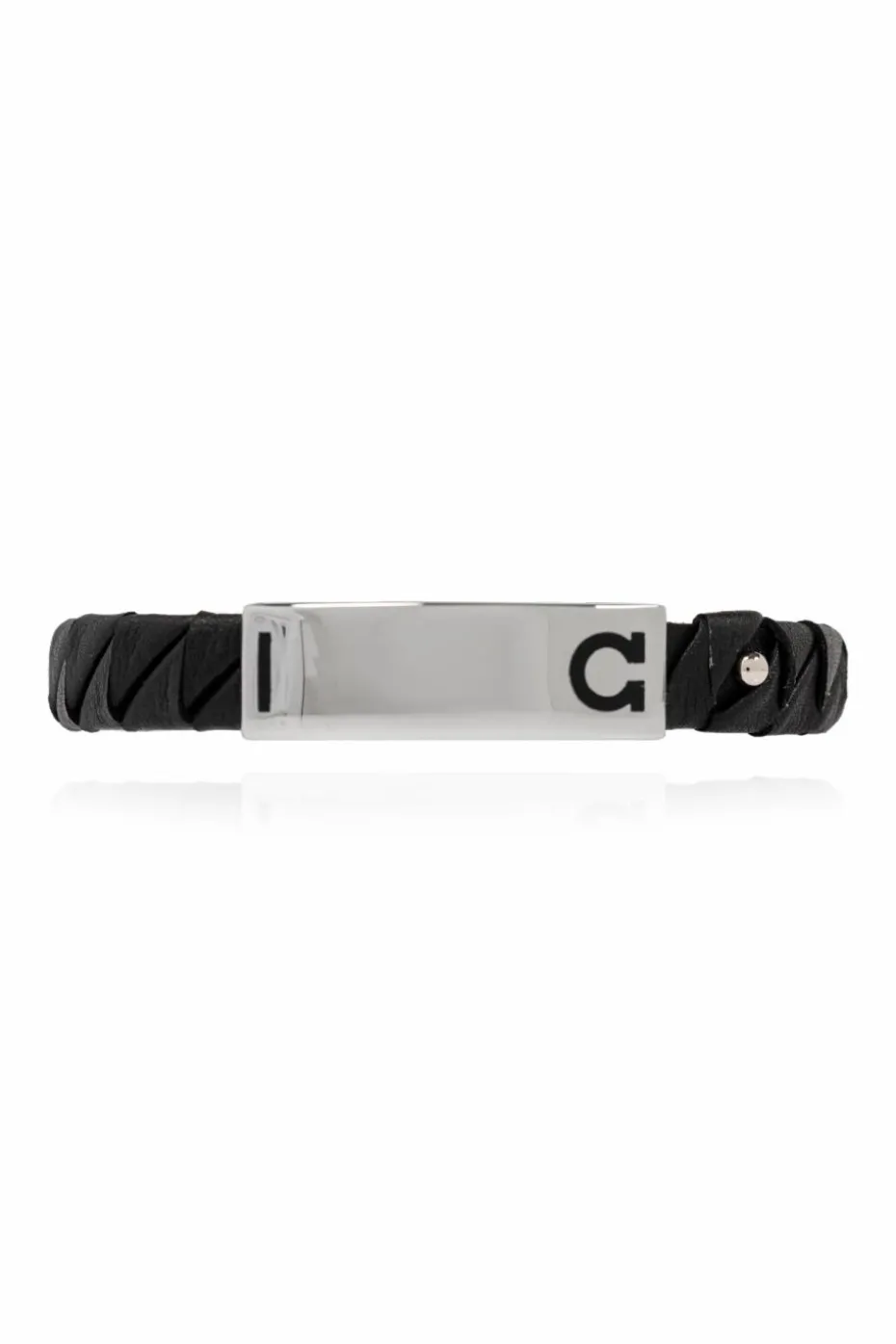 FERRAGAMO BLACK Leather bracelet