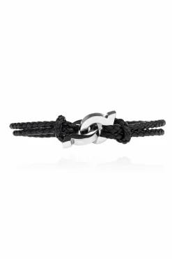 FERRAGAMO BLACK Leather bracelet