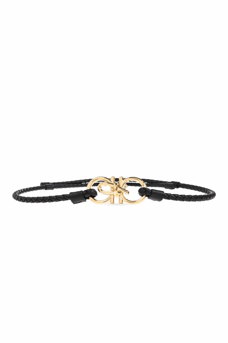 FERRAGAMO BLACK Leather belt