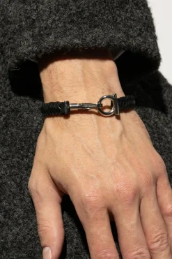 FERRAGAMO BLACK Leather bracelet