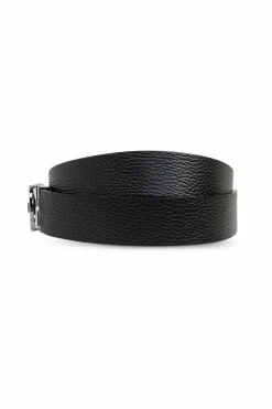 FERRAGAMO BLACK Leather belt
