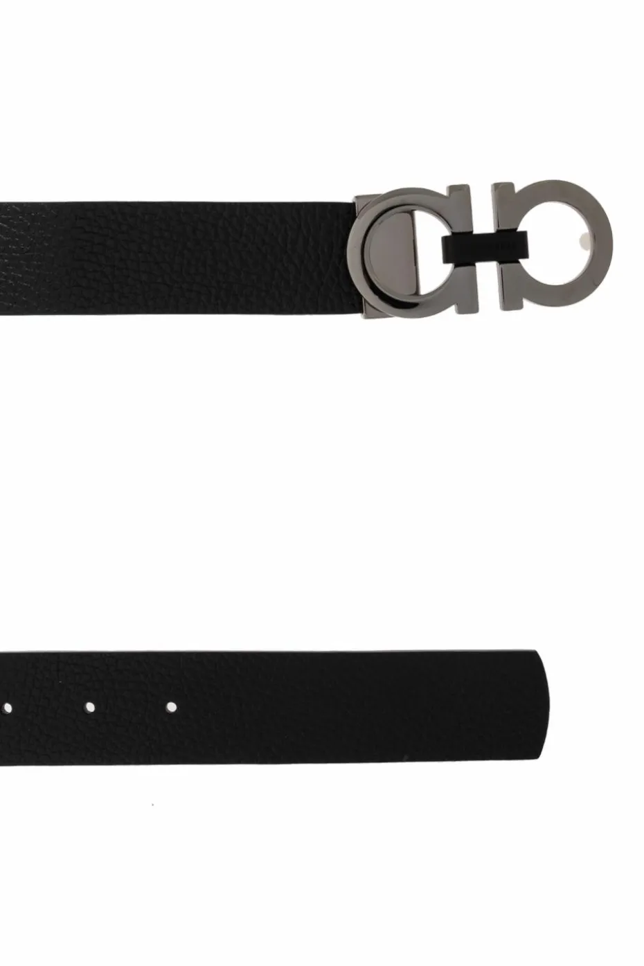 FERRAGAMO BLACK Leather belt