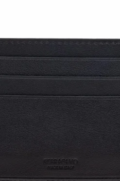 FERRAGAMO BLACK Leather cardholder