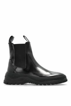 FERRAGAMO BLACK Leather Chelsea boots 'Bossons'