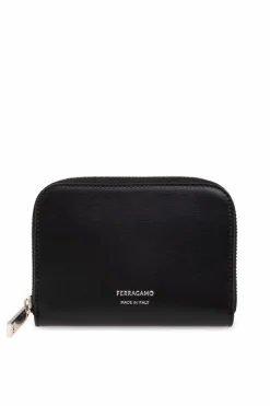 FERRAGAMO BLACK Leather card case