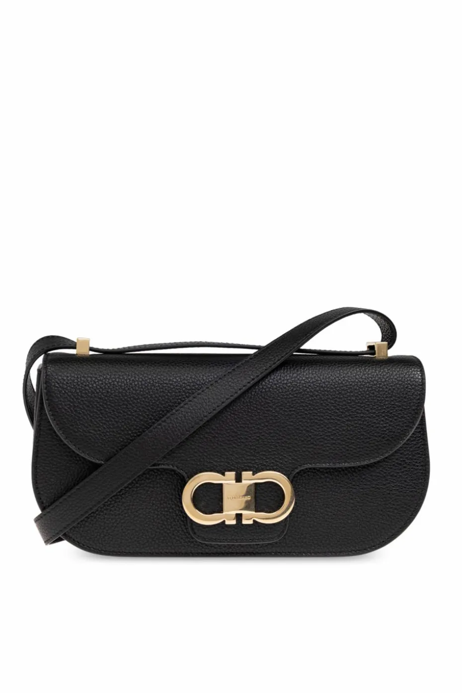 FERRAGAMO BLACK Leather shoulder bag