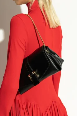 FERRAGAMO BLACK Leather shoulder bag