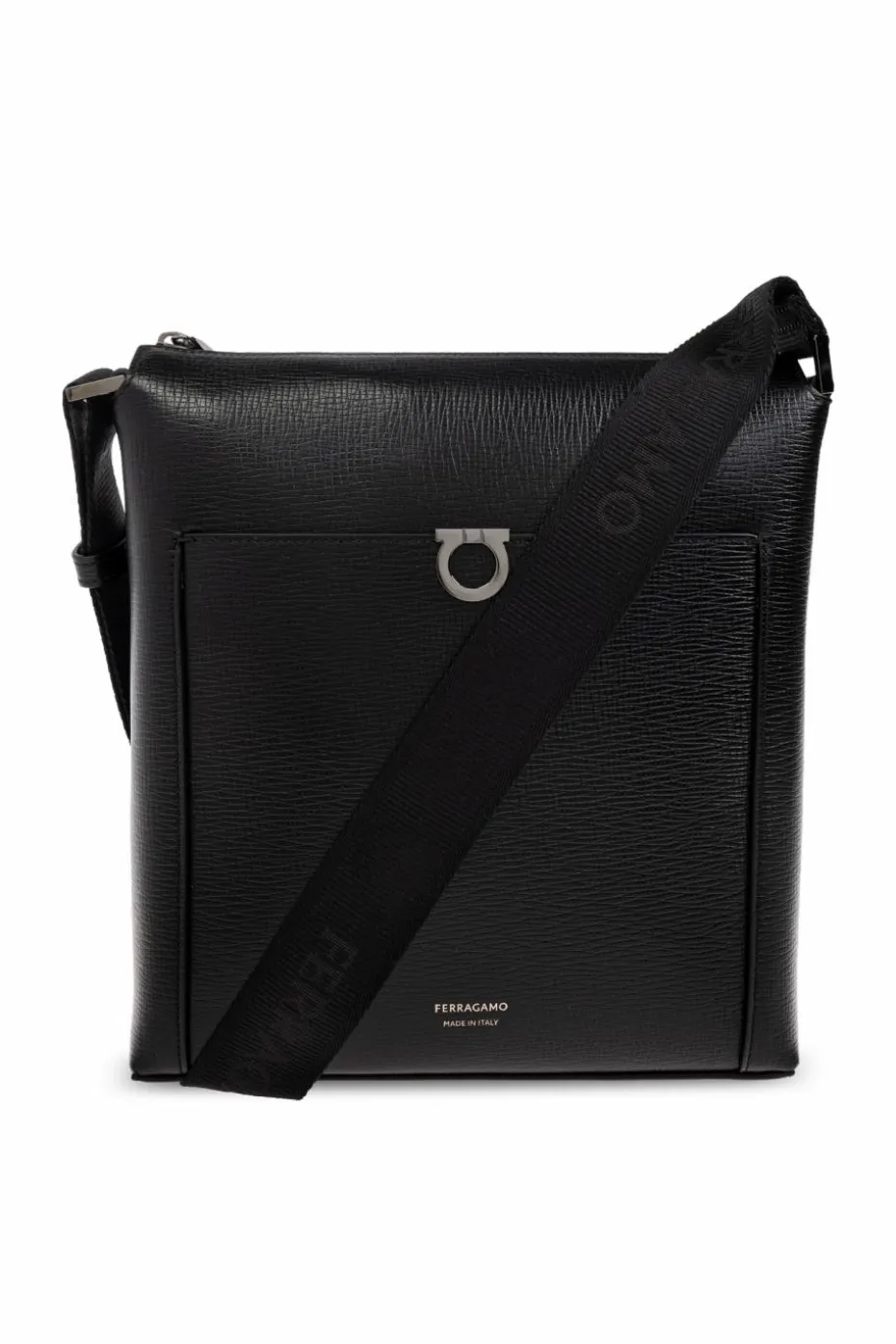 FERRAGAMO BLACK Leather shoulder bag `Trading`