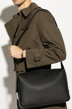 FERRAGAMO BLACK Leather shoulder bag