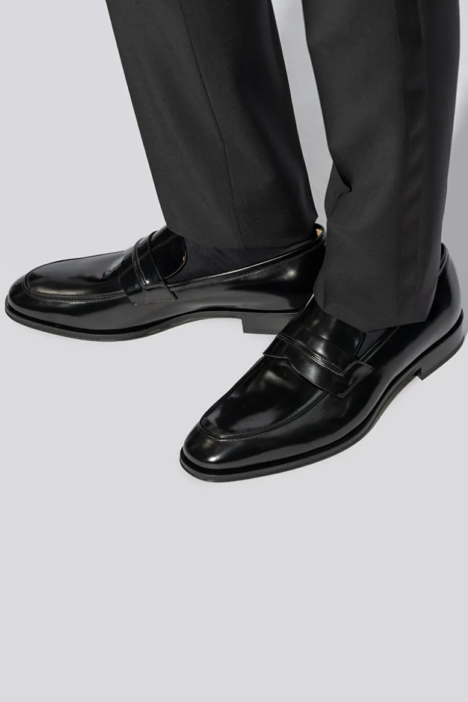 FERRAGAMO BLACK Leather shoes 'Felipe'