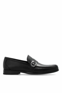 FERRAGAMO BLACK Leather shoes `Caspian`