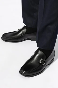 FERRAGAMO BLACK Leather shoes `Caspian`