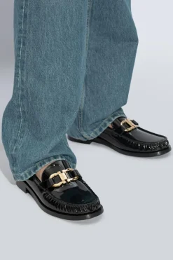 FERRAGAMO BLACK Leather shoes 'Maryan'