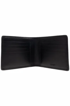 FERRAGAMO BLACK Leather wallet with logo