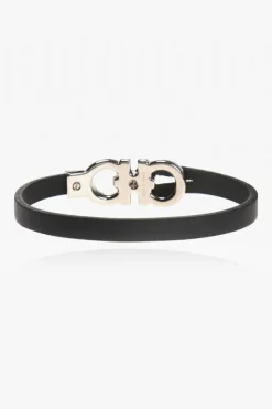FERRAGAMO BLACK Logo bracelet
