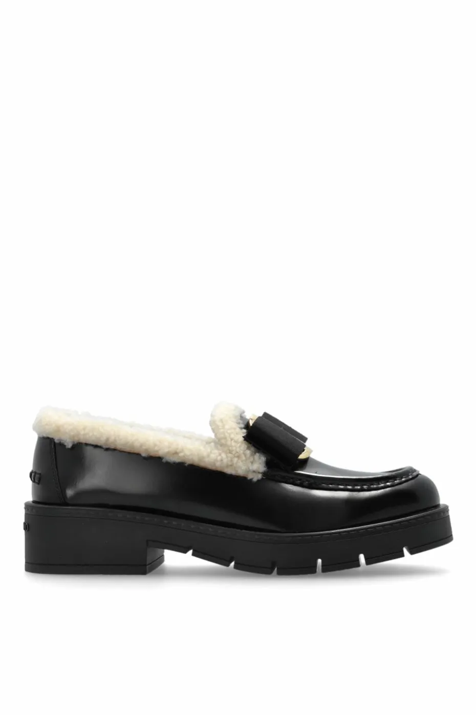FERRAGAMO BLACK Mirty type loafers shoes