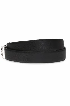 FERRAGAMO BLACK Reversible logo belt