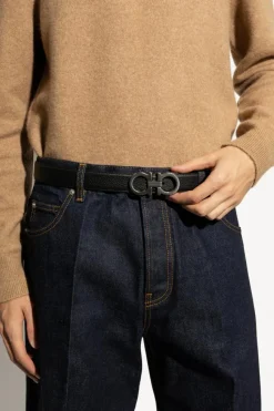 FERRAGAMO BLACK Reversible belt