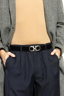 FERRAGAMO BLACK Reversible belt