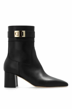 FERRAGAMO BLACK ‘Rol’ Ankle Boots