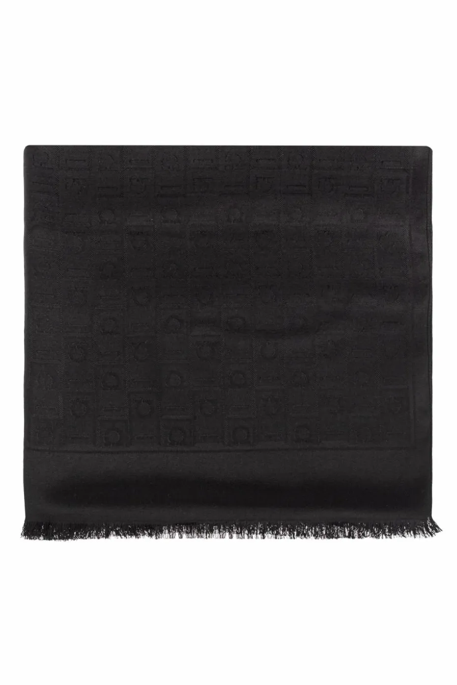 FERRAGAMO BLACK Scarf with monogram