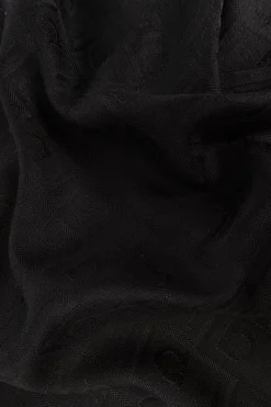 FERRAGAMO BLACK Scarf with monogram