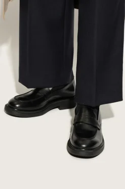 FERRAGAMO BLACK Shoes Caligola type loafers
