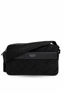 FERRAGAMO BLACK Shoulder Bag with Logo