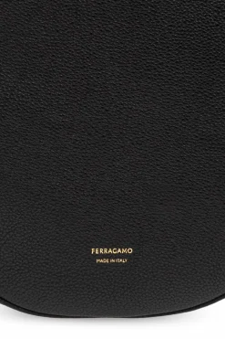 FERRAGAMO BLACK Shoulder bag `Noth-South Hobo Medium`
