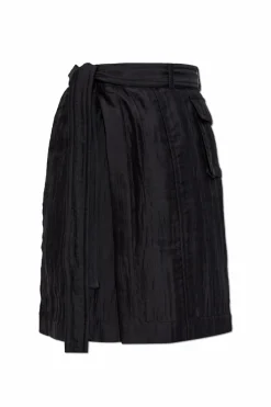 FERRAGAMO BLACK Silk skirt