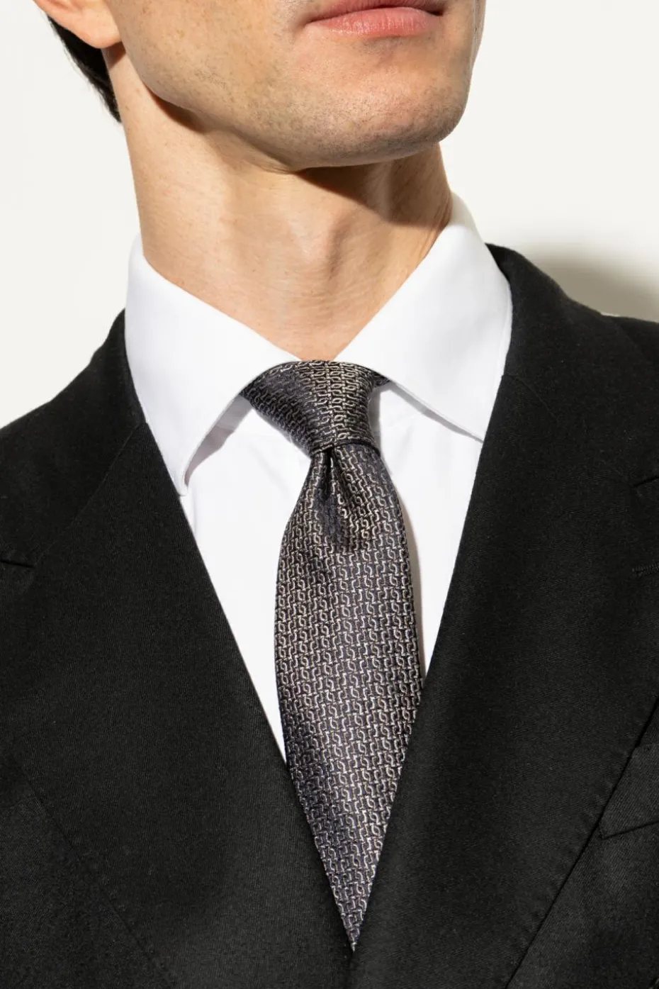 FERRAGAMO BLACK Silk tie