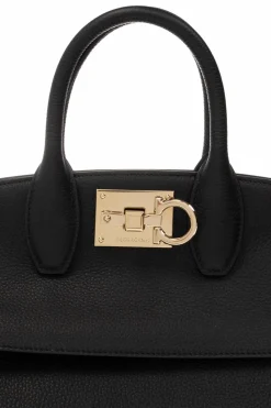 FERRAGAMO BLACK ‘The Studio Small’ shoulder bag
