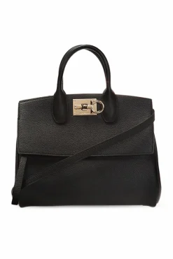 FERRAGAMO BLACK ‘The Studio’ shoulder bag