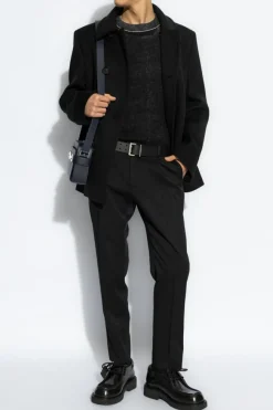 FERRAGAMO BLACK Wool Coat