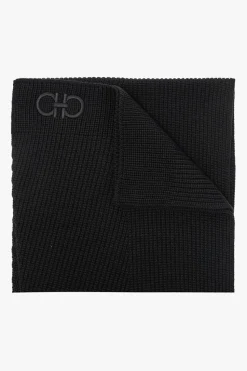 FERRAGAMO BLACK Wool scarf