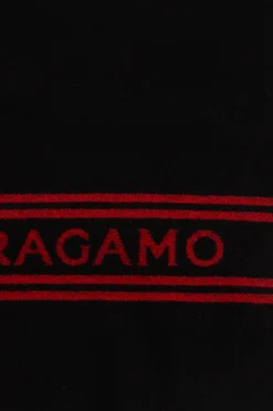 FERRAGAMO BLACK Wool scarf