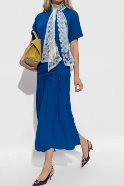 FERRAGAMO BLUE Draped dress